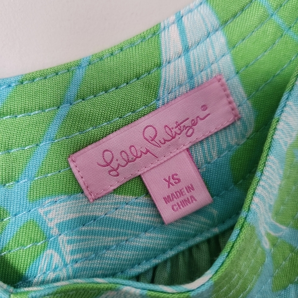 Lilly Pulitzer | Nadja Silk Blend Sleeveless Mini Dress in Limeade - Size XS - Picture 7 of 9